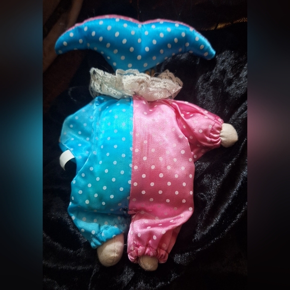 Vintage porcelain and cloth clown - Picture 4 of 4